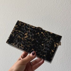 Zara Black and Gold Clutch